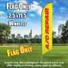 A/C Repair (Yellow/Red) Windless Polyknit Feather Flag Only (3 x 11.5 feet)