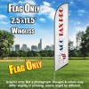 ACC TAX PRO (White with Blue and Red Letters) Flutter Feather Flag Only (3 x 11.5 feet)