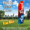 Air Brush (Red/Blue) Flutter Feather Flag Only (3 x 11.5 feet)