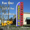 AIR CONDITIONING HEATER SERVICE (Blue/Red) Flutter Feather Banner Flag (11.5 x 3 Feet)