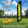 Alignment (Black/Yellow) Windless Polyknit Feather Flag Only (3 x 11.5 feet)
