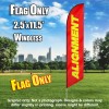 Alignment (Red/Yellow) Windless Polyknit Feather Flag Only (3 x 11.5 feet)