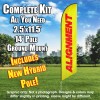 Alignment (Yellow/Red) Windless Feather Banner Flag Kit (Flag, Pole, & Ground Mt)
