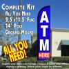 ATM HERE Windless Feather Banner Flag Kit (Flag, Pole, & Ground Mt)