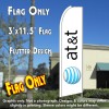 AT&T Flutter Feather Banner Flag (11.5 x 3 Feet)
