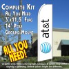 AT&T Flutter Feather Banner Flag Kit (Flag, Pole, and Ground Mount)