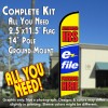 AUTHORIZED IRS E-FILE PROVIDER HERE Windless Feather Banner Flag Kit (Flag, Pole, & Ground Mt)