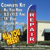 AUTO REPAIR (Blue/Red) Flutter Feather Banner Flag Kit (Flag, Pole, & Ground Mt)