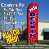 AUTO REPAIR (Red) Flutter Feather Banner Flag Kit (Flag, Pole, & Ground Mt)