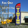 AUTO TINTING (Red/Blue) Windless Feather Banner Flag (2.5 x 11.5 Feet)