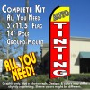 AUTO TINTING (Yellow/Red)  Flutter Feather Banner Flag Kit (Flag, Pole, & Ground Mt)