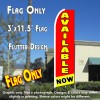 AVAILABLE NOW (Red/Yellow) Flutter Feather Banner Flag (11.5 x 3 Feet)