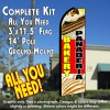 BAKERY/PANADERIA (R/Y/BK) Flutter Feather Banner Flag Kit (Flag, Pole, & Ground Mt)