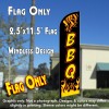 BBQ (Black) Windless Feather Banner Flag (2.5 x 11.5 Feet)