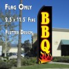 BBQ with Flames Feather Banner Flag 
