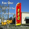 BBQ (Red) Flutter Feather Banner Flag (11.5 x 2.5 Feet)