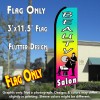 BEAUTY SALON (Multi-colored) Flutter Feather Banner Flag (11.5 x 3 Feet)