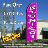 BIONICOS (Purple) Flutter Feather Banner Flag (11.5 x 3 Feet)