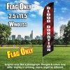 Blood Donation (Black with Red Smoke) Windless Polyknit Feather Flag (3 x 11.5 feet)