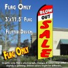 BLOW OUT SALE (Red/White/Yellow) Flutter Feather Banner Flag (11.5 x 3 Feet)