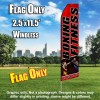 Boxing Fitness (Red/Black/Knockout) Flutter Feather Flag Only (3 x 11.5 feet)