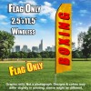 Boxing (Orange and Red) Flutter Feather Flag Only (3 x 11.5 feet)