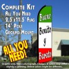 BUENO BONITO Y BARATO (Green/White/Red) Flutter Feather Banner Flag Kit (Flag, Pole, & Ground Mt)