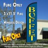 Buffet Windless Polyknit Feather Flag (3 x 11.5 feet)