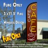 Cafe (Brown) Windless Polyknit Feather Flag (3 x 11.5 feet)