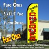 CAMBIOS DE CHEQUES (Yellow) Flutter Feather Banner Flag (11.5 x 3 Feet)