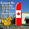 Canada Flag Pattern Flutter Feather Banner Flag Kit (Flag, Pole, & Ground Mt)