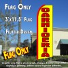 CARNICERIA (Yellow/Red) Flutter Feather Banner Flag (11.5 x 3 Feet)