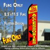 CELL PHONE ACCESSORIES (Yellow/Red) Flutter Polyknit Feather Flag (11.5 x 2.5 feet)