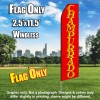 Champurrado (Red/Yellow) Flutter Feather Flag Only (3 x 11.5 feet)