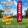 Check-In (Maroon/White Letters) Flutter Feather Flag Kit (Flag, Pole, & Ground Mt)