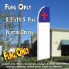 Christian Cross Flutter Feather Banner Flag (11.5 x 2.5 Feet)
