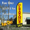 CLEARANCE SALE (Yellow/Red) Flutter Polyknit Feather Flag (11.5 x 2.5 feet)