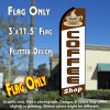 COFFEE SHOP (Cup) Flutter Feather Banner Flag (11.5 x 3 Feet)