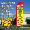 COMIDA MEXICANA (Red/Yellow) Flutter Feather Banner Flag Kit (Flag, Pole, & Ground Mt)