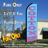 COTTON CANDY (Blue/Pink) Flutter Feather Banner Flag (11.5 x 3 Feet)