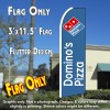 Domino's Pizza Flutter Feather Banner Flag (11.5 x 3 Feet)