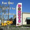 DONUTS (White) Flutter Feather Banner Flag (11.5 x 2.5 Feet)
