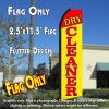 DRY CLEANER (Red/Yellow) Flutter Polyknit Feather Flag (11.5 x 2.5 feet)