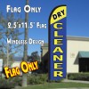 DRY CLEANER (Yellow/Blue) Windless Polyknit Feather Flag (2.5 x 11.5 feet)