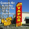 E-CIGS VAPOR SOLD HERE (Yellow/Red) Flutter Feather Banner Flag Kit (Flag, Pole, & Ground Mt)