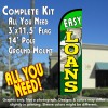 Easy Loans Windless Feather Banner Flag Kit (Flag, Pole, & Ground Mt)
