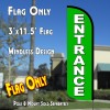 ENTRANCE (Green) Windless Feather Banner Flag (11.5 x 3 Feet)