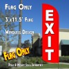 EXIT (Red) Windless Feather Banner Flag (11.5 x 3 Feet)