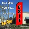 EXIT (Red) Flutter Feather Banner Flag (11.5 x 3 Feet)