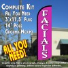Facials Windless Feather Banner Flag Kit (Flag, Pole, & Ground Mt)